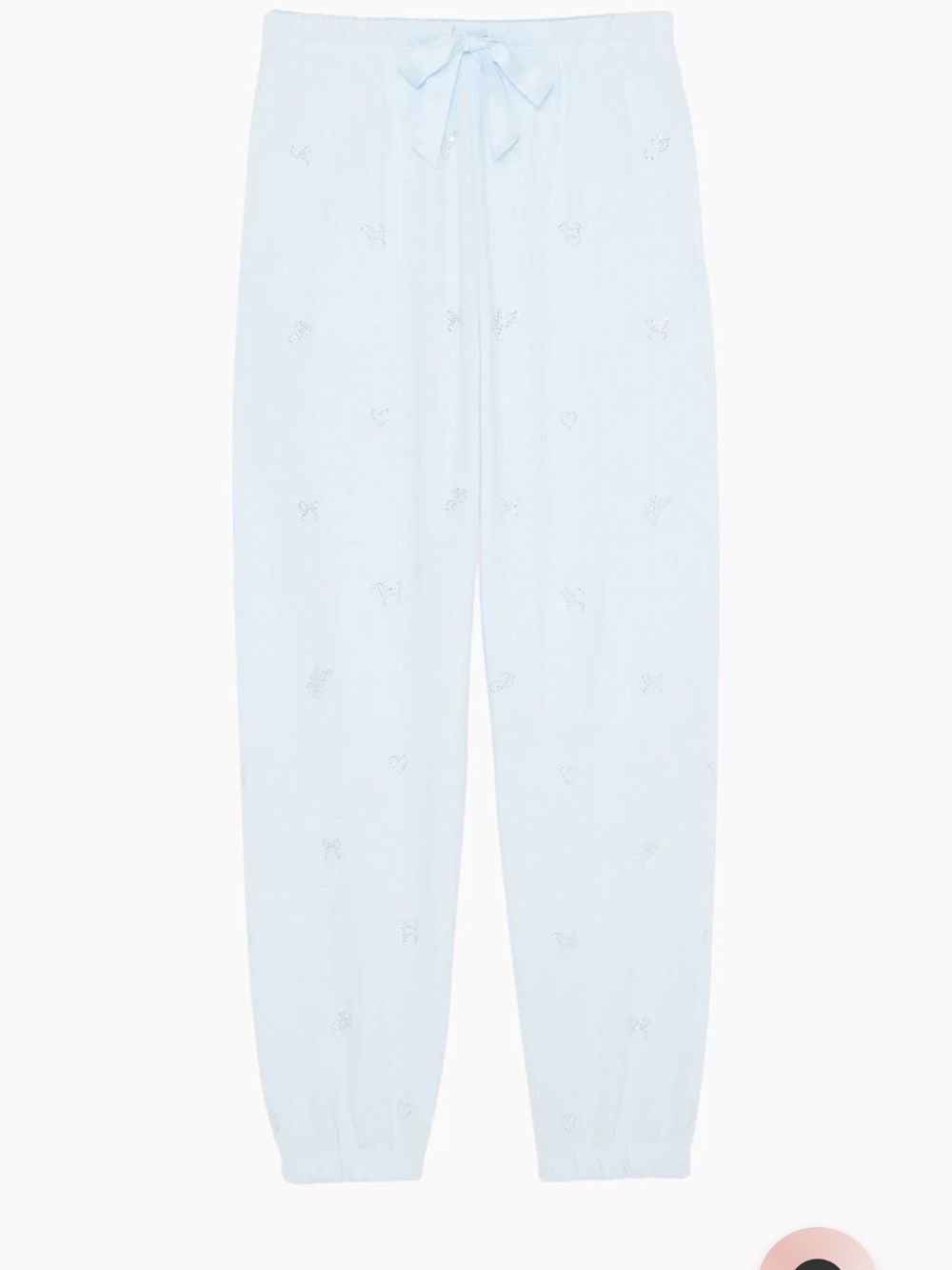 Light Blue Women's Drawstring Jogger Pants
